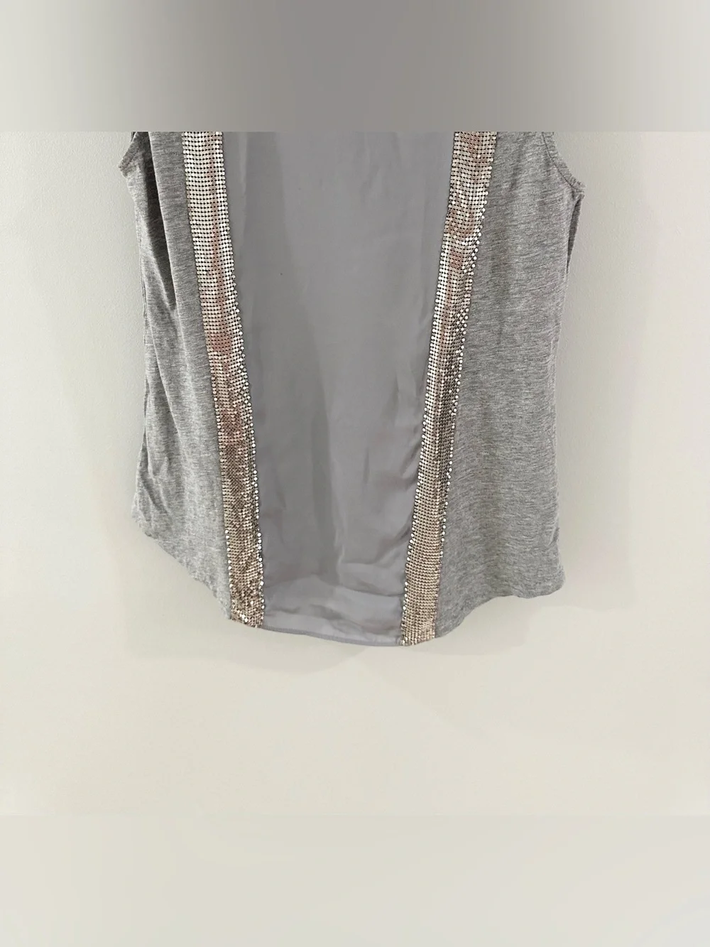 J. Crew Chainmail Stripe Tank // Gray // XS